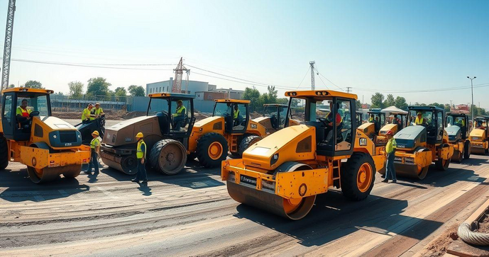 Locação de Rolo Compactador para Construção: Vantagens e Dicas