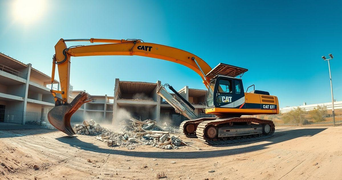 Como Realizar Demolição com Retroescavadeira de Forma Segura e Eficiente Como Realizar Demolição com Retroescavadeira de Forma Segura e Eficiente